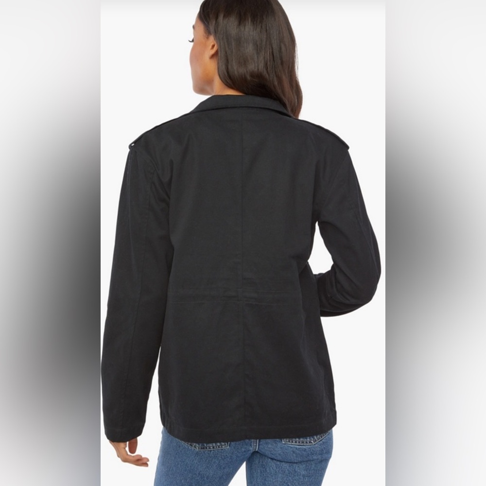 JustFab Black Cinched Waist Utility Jacket | Size Small | Military Style - Picture 8 of 8
